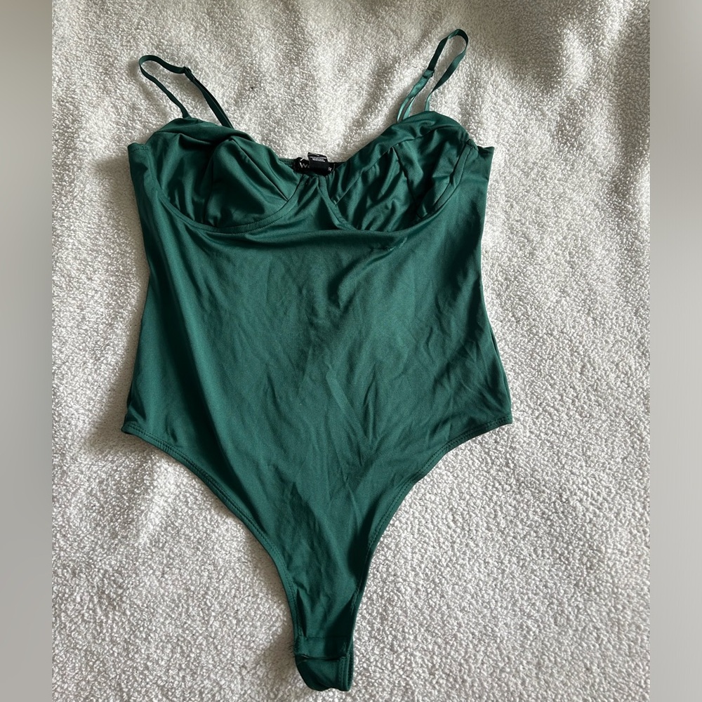 NWT Emerald Green Wet Seal Bodysuit